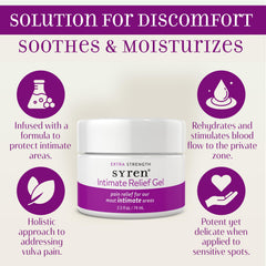 SYREN Intimate Relief Gel silky texture shown for easy daily use