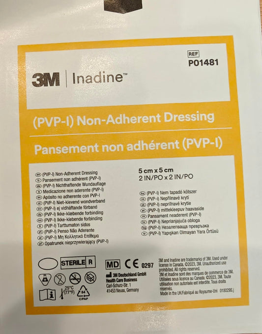 Systagenix Inadine 5x5 dressing pack for small wound coverage
