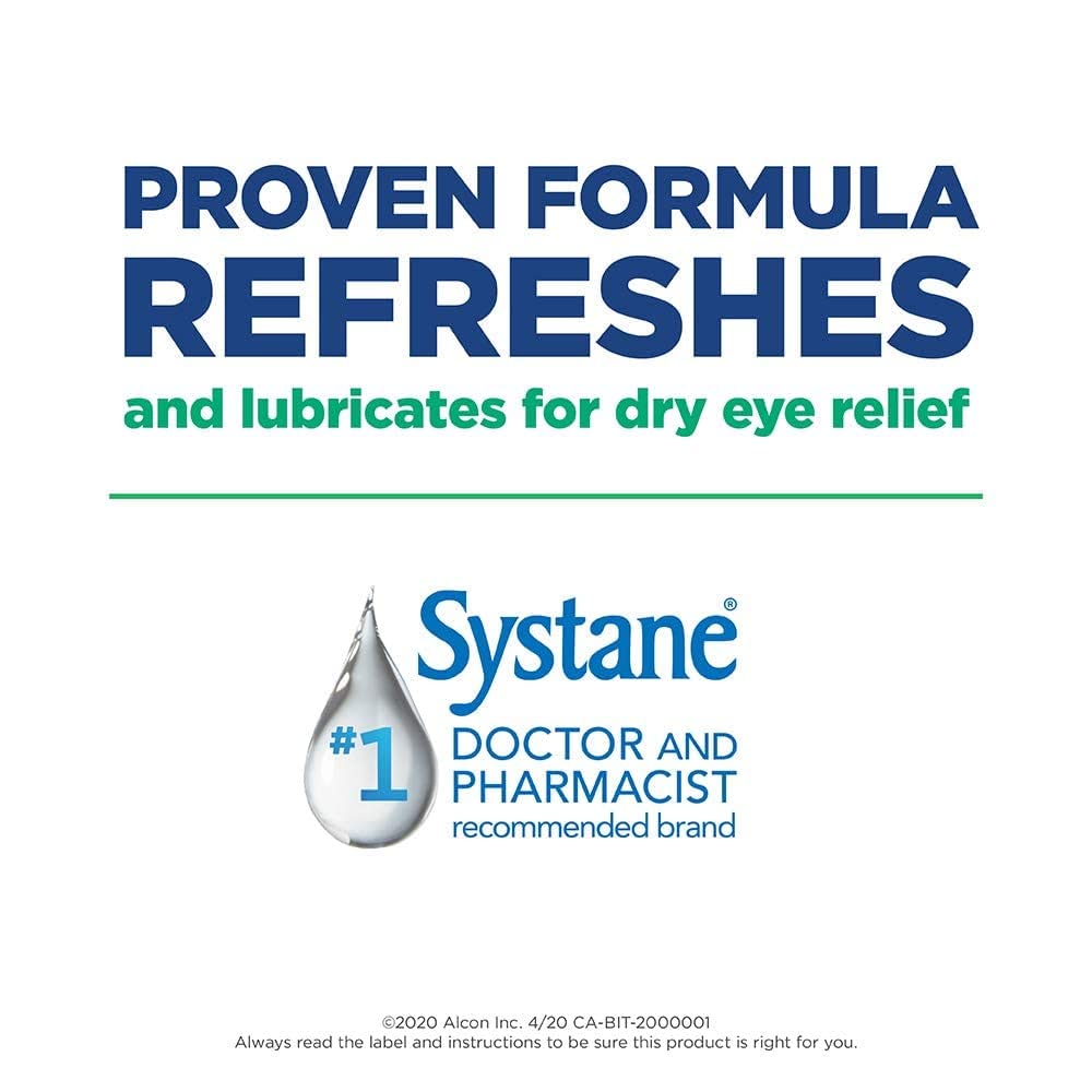 Systane label close-up highlighting packaging and product identity.