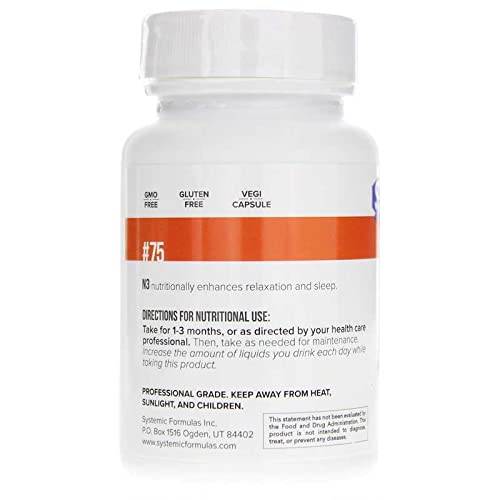 Systemic Formulas Bio Function N3 Relaxa ingredients blend with valerian and passion flower.
