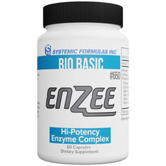 Systemic Formulas Enzee bottle pour demonstrates easy daily dosage for metabolism