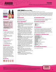 Systemic Formulas Gold Immune Plus bottle back with usage notes