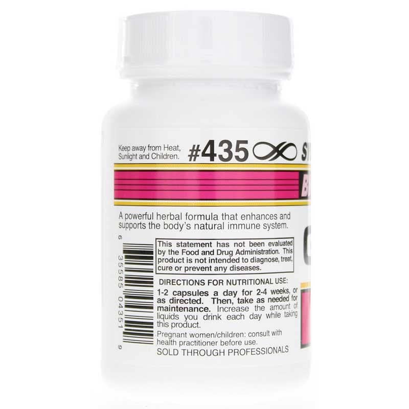 Systemic Formulas Gold Immune Plus ingredients label close-up