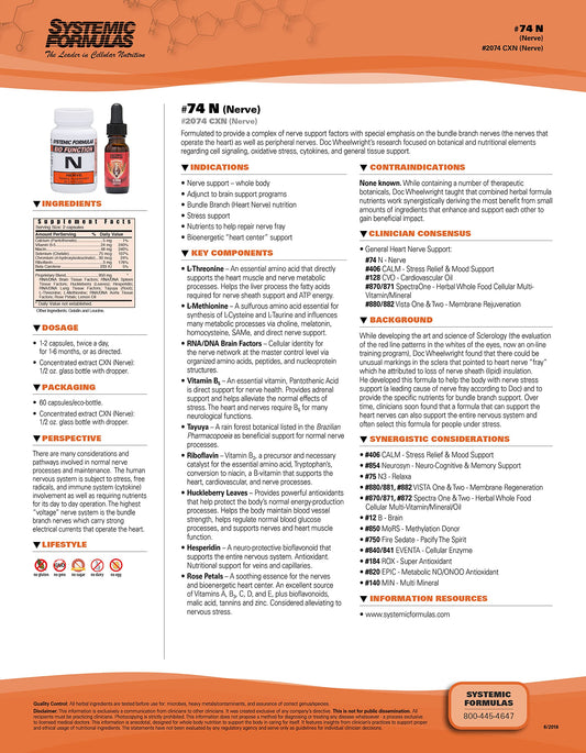 Systemic Formulas Nerve capsules closeup for easy daily intake