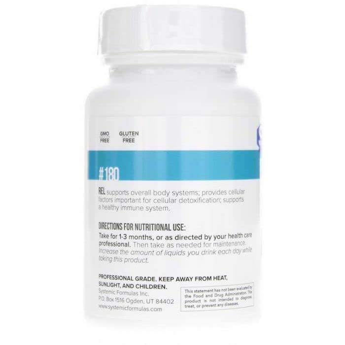 Systemic Formulas REL - CHLORELLA serving spoon ready to measure a dose.