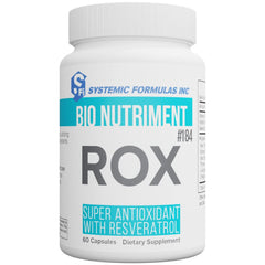 Systemic Formulas ROX bottle front highlighting antioxidant blend for daily wellness.