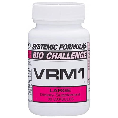Systemic Formulas VRM1 garlic oil bottle supports digestive comfort.