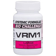 Systemic Formulas VRM1 garlic oil bottle supports digestive comfort.