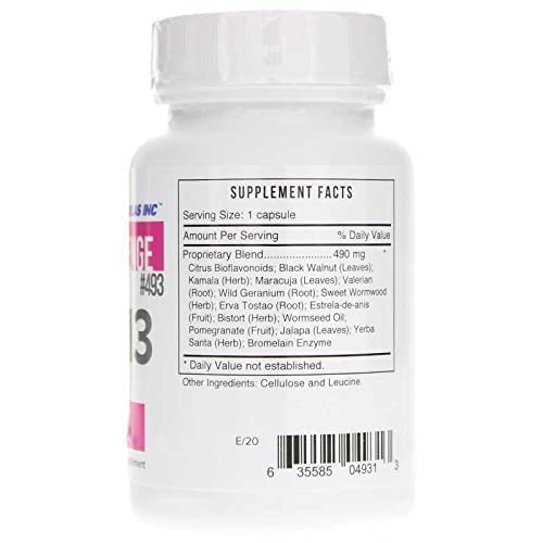 Systemic Formulas VRM3 label closeup shows valerian and black walnut ingredients