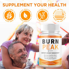 Syvor Burn Peak ingredients visual suggesting all-natural vitamins and extracts