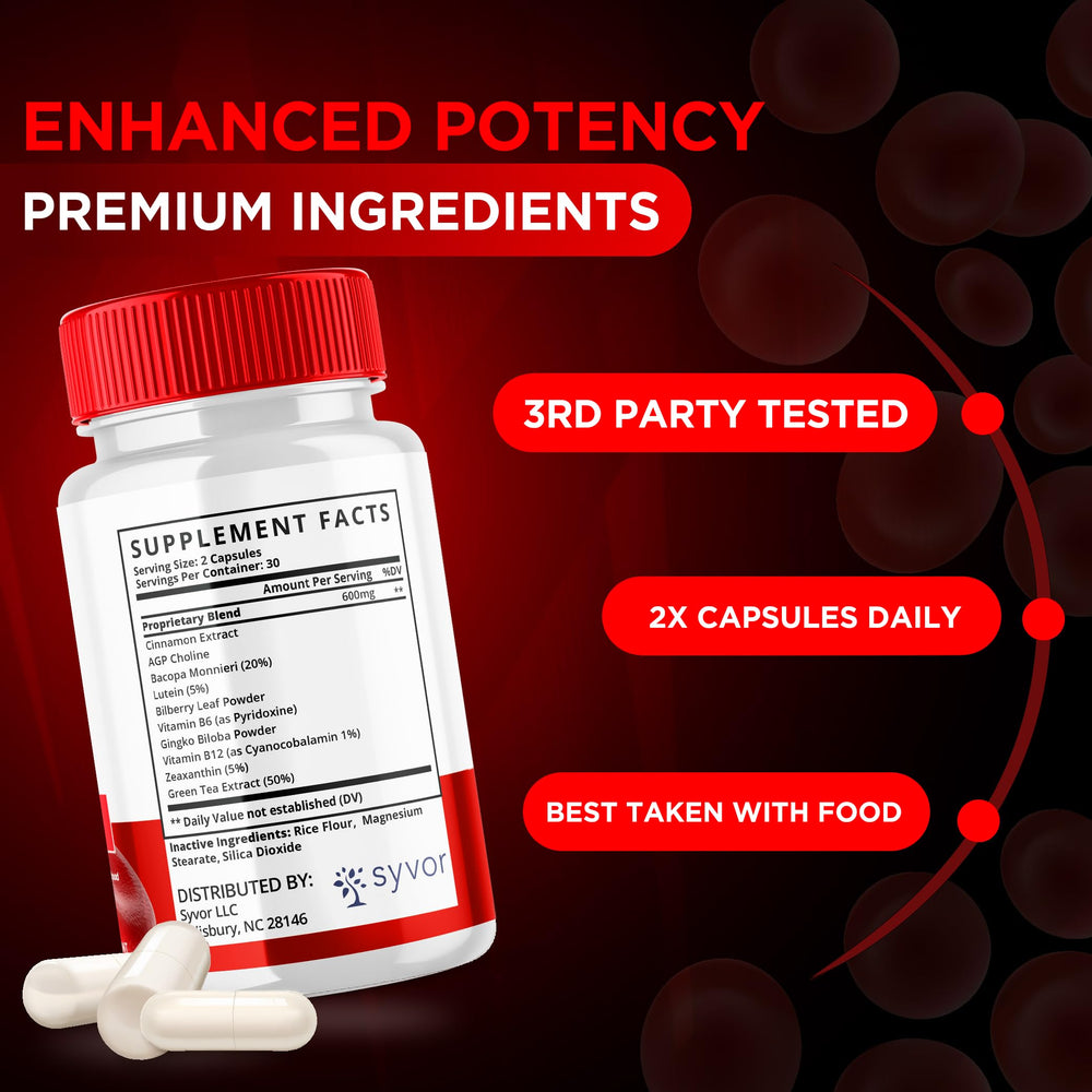 Syvor ForgeLabs Blood Stabilizer capsules closeup highlighting natural formulation.