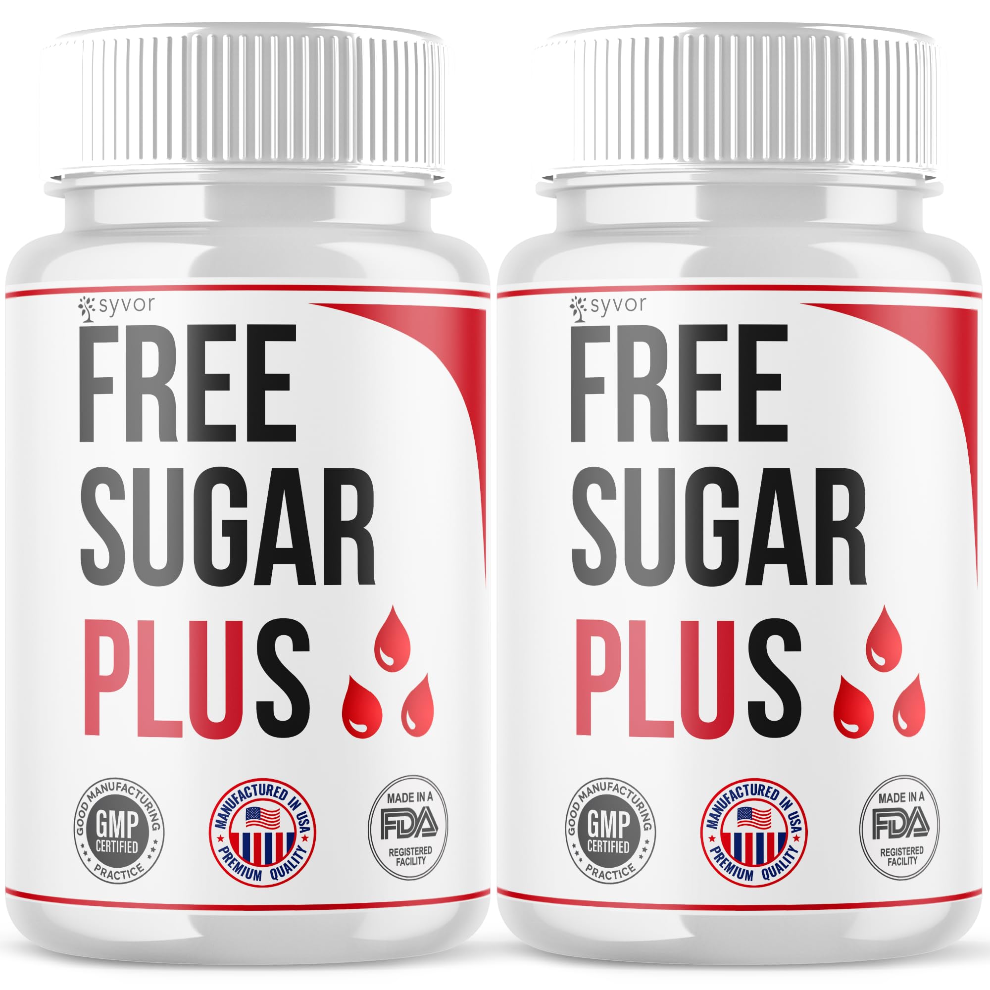 Syvor Free Sugar Plus bottle front view showing daily wellness support