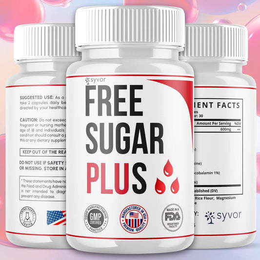 Syvor Free Sugar Plus capsules bottle back showing label