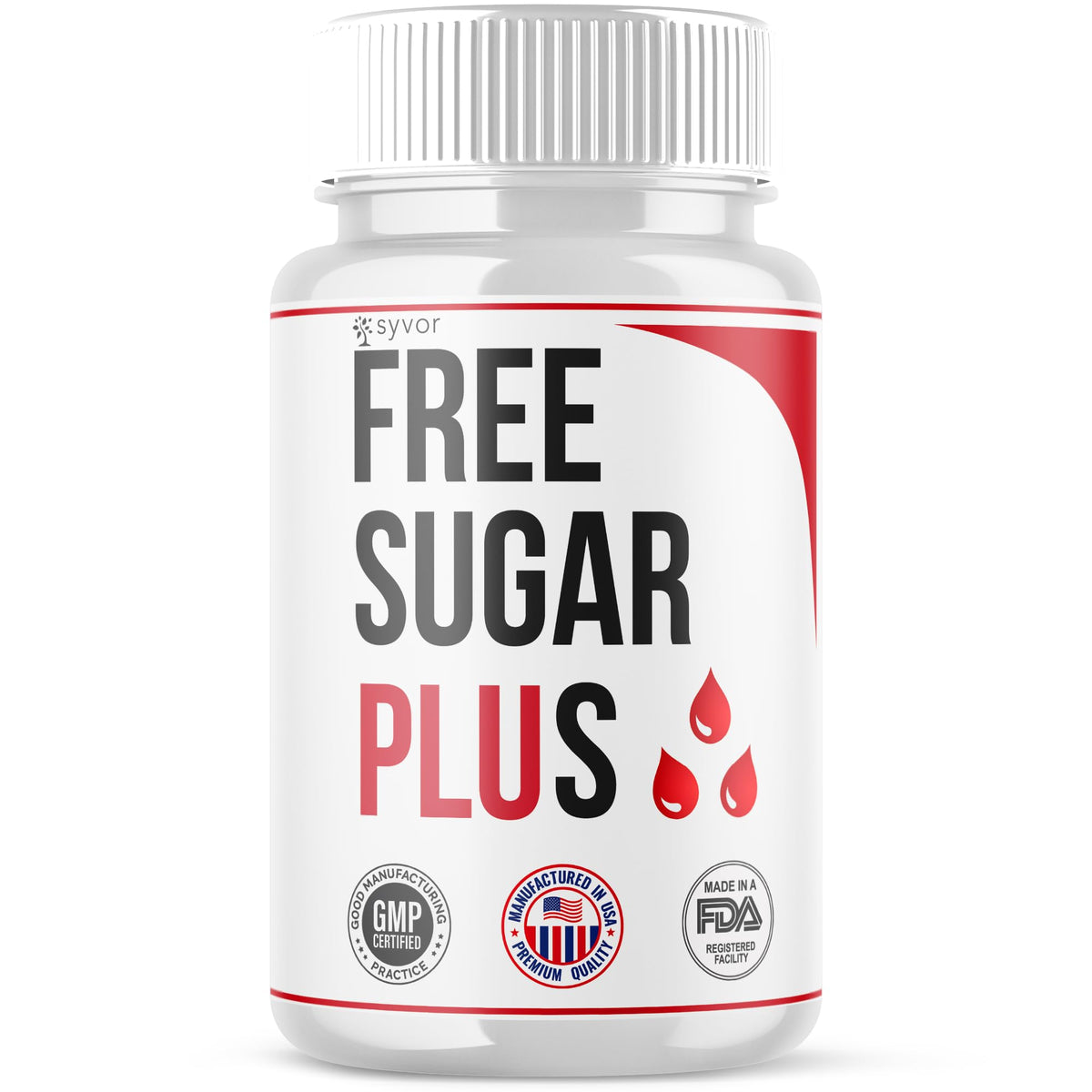 Syvor Free Sugar Plus capsules bottle front for daily wellness