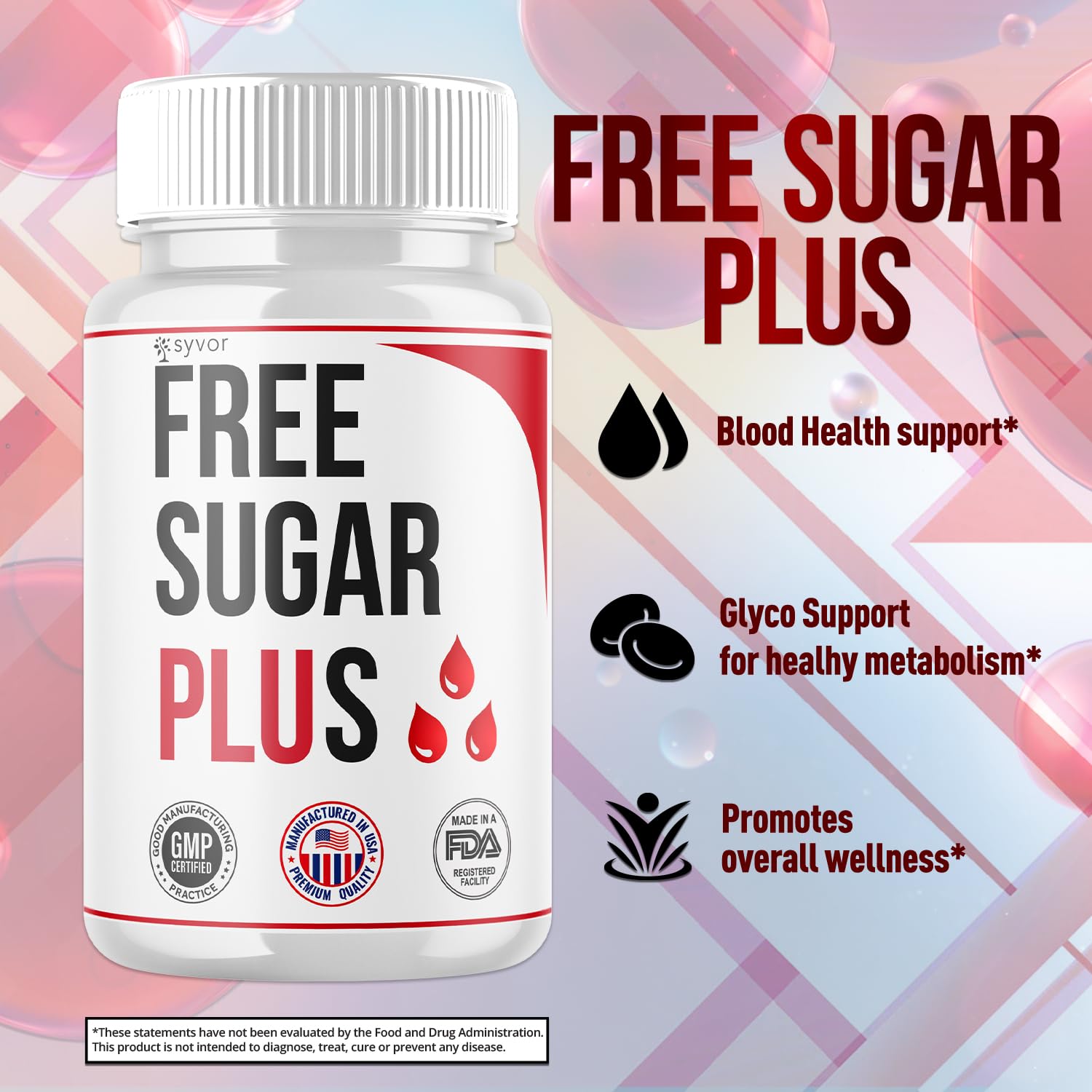 Syvor Free Sugar Plus bottle open ready to pour