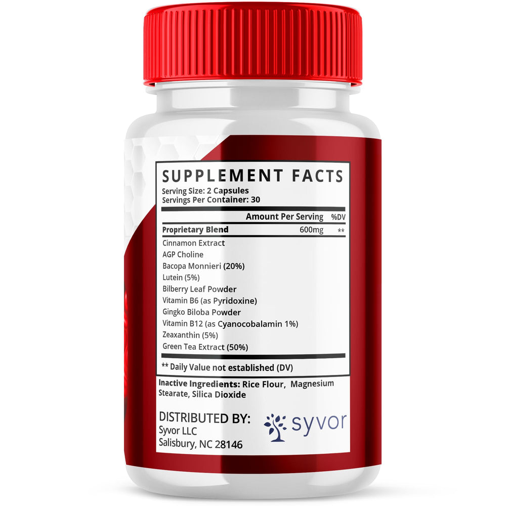 Syvor Glucocyn bottle back label with usage directions.