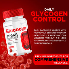 Syvor Glucocyn capsules close-up for active lifestyle support.