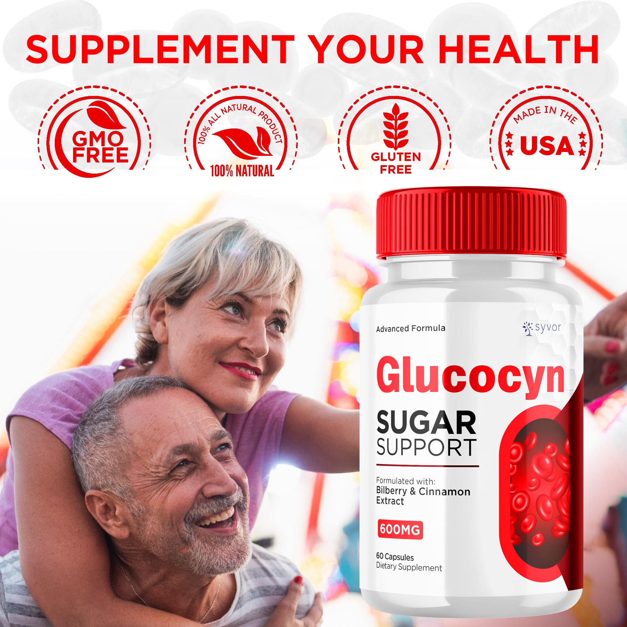 Syvor Glucocyn label detail with ingredients and benefits.