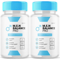 Syvor M.E.N. Balance Pro capsules bottle, highlighting natural ingredients for an active lifestyle.
