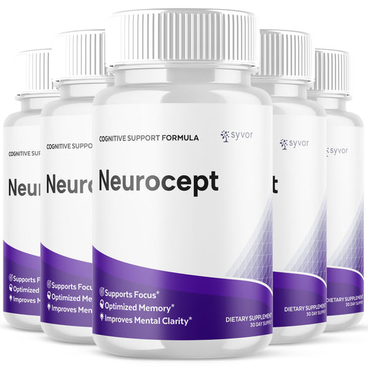 Syvor Neurocept bottle and label, ideal for daily brain support during busy days.