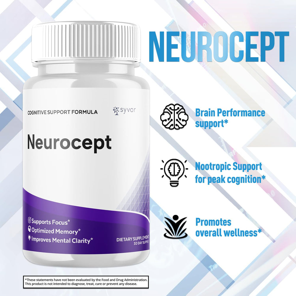 Syvor Neurocept bottle label view highlighting premium ingredients