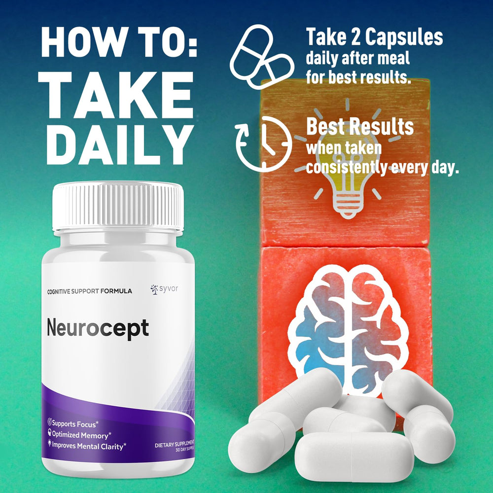Syvor Neurocept capsules packaging inside view showing full bottle