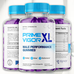 Syvor Prime Vigor XL bottle label shows 1000 mg strength for support.