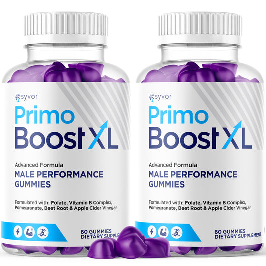 Syvor Primo Boost XL bottle label highlighting all-natural ingredients for daily wellness.