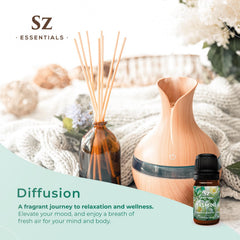 Label of Sz Essentials Jasmine Absolute Oil emphasizing solvent-free purity