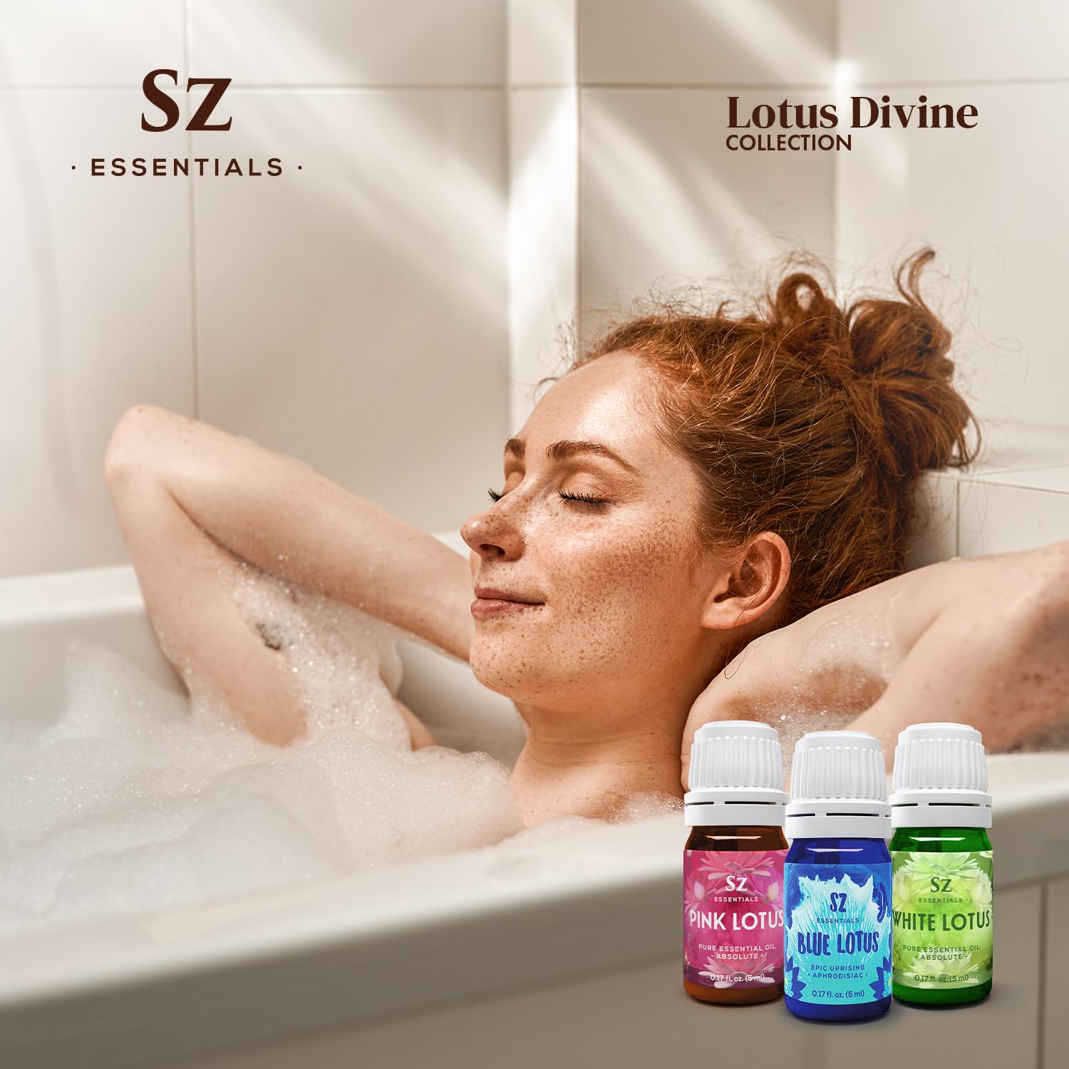 Sz Essentials Lotus Divine skincare ritual with gentle scent