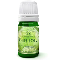 Sz Essentials Lotus Wh bottle shows pure essential oil ideal for diffuser use