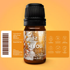 Sz Essentials Neroli oil diffuser scene with fragrant steam