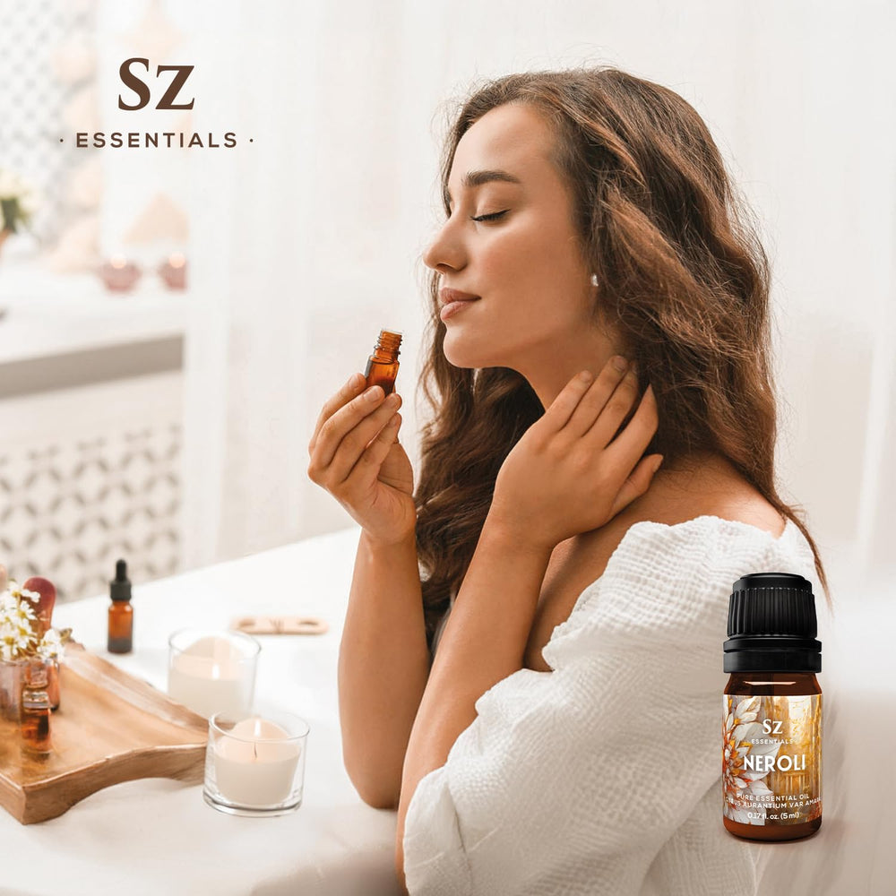 Sz Essentials Neroli oil glass dropper for precise use