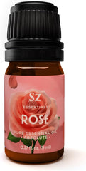 Sz Essentials Rose Absolute Oil bottle pour creates a spa-like, welcoming aroma.