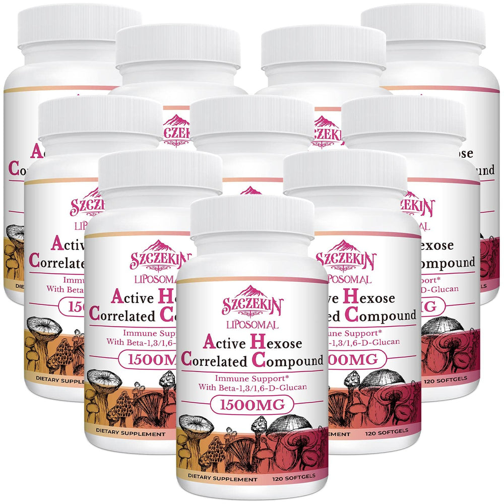 Szczekin 1500mg liposomal softgel bottle shown for potent daily immune support.
