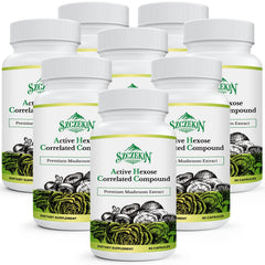 SZCZEKIN AHCC 1500 mg bottle with high-potency immune-support mushroom blend