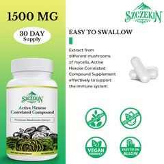 SZCZEKIN capsules in a glass vial for convenient daily use