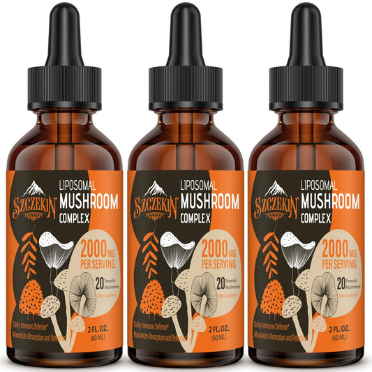 SZCZEKIN Liposomal Mushroom Drops bottle for easy daily immunity support