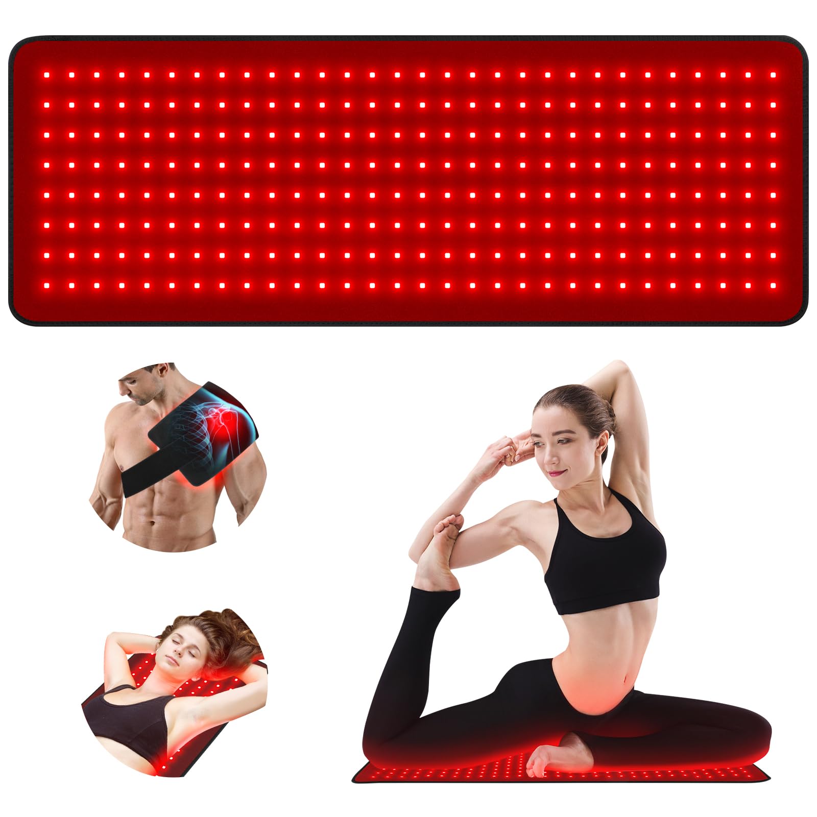 SZDGGZ red light therapy pad shown in full-body wrap for broad coverage.