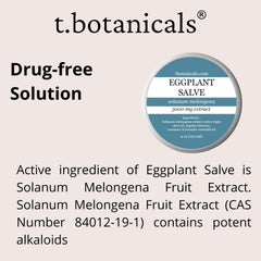t.botanicals Eggplant Salve application-area close-up for targeted use on discolored skin