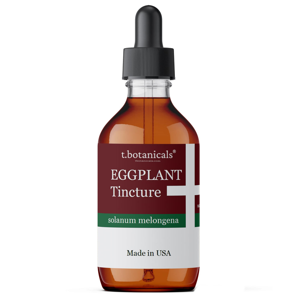 t.botanicals eggplant tincture bottle for discolored skin areas in daily care