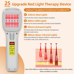 Tacbyz handheld red light wand in use for muscle relaxation