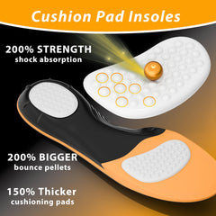 TAEPUSR plantar fasciitis insoles gel cushion layer for impact absorption