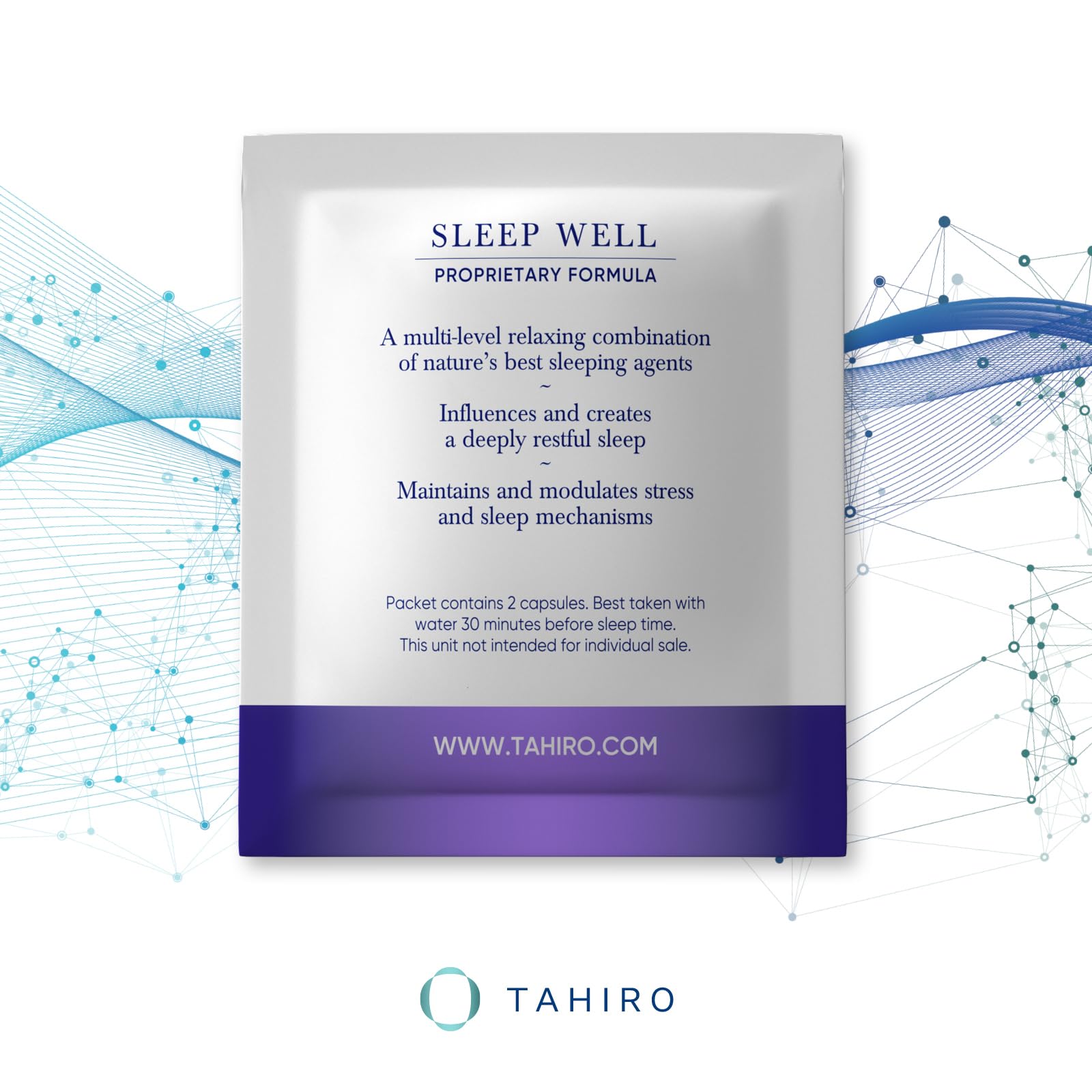 TAHIRO Sleep Well California poppy ingredient highlighted for relaxation.