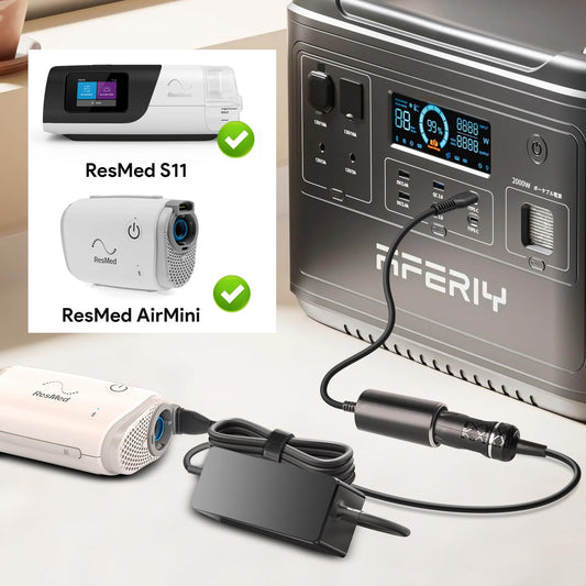 TAIFU 20V PD USB-C adapter powering AirSense 11 setup