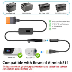 TAIFU SDC cable compatible with AirSense 10 CPAP models for travel