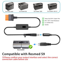 TAIFU SDC cable supports Lumis VPAP BiLevel machines with DJI power stations