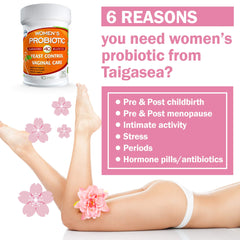 TAIGASEA US-made probiotic capsule image emphasizes quality and safety standards.