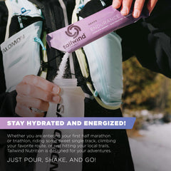 Tailwind Endurance Fuel bottle on trail during a workout