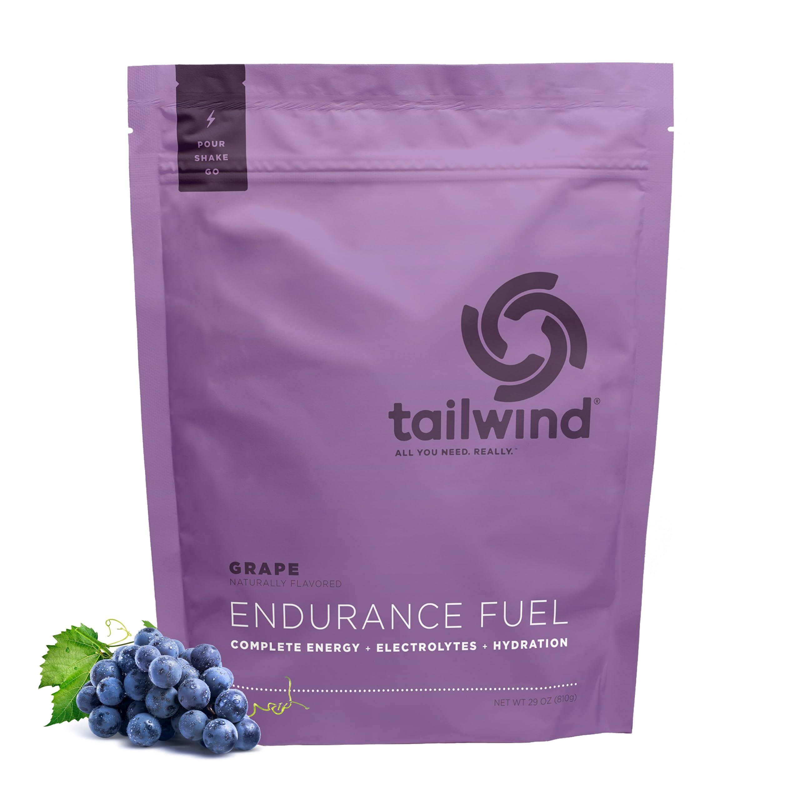 Tailwind Endurance Fuel grape tub on shelf, ready to power workouts